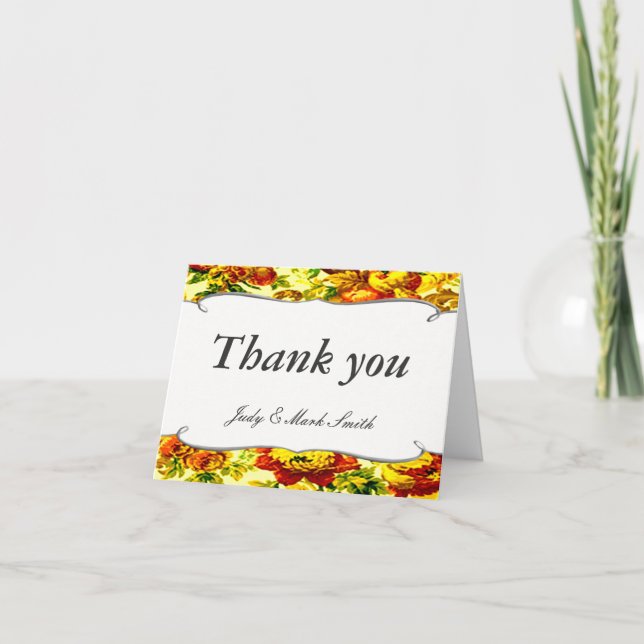 Springtime Wedding Thank You Card (Front)