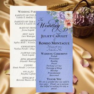Springtime Wildflowers - Sky Blue Wedding Programme