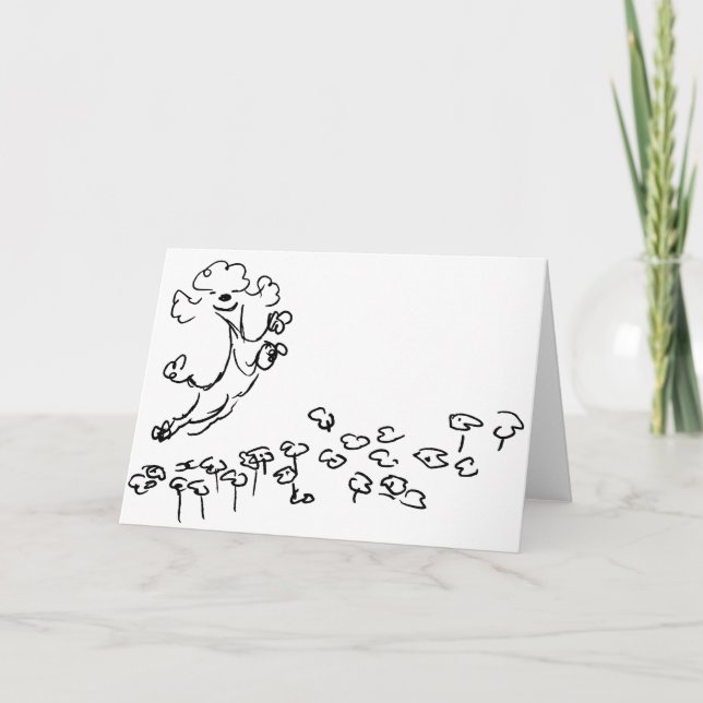 Springy Poodle Card (Front)