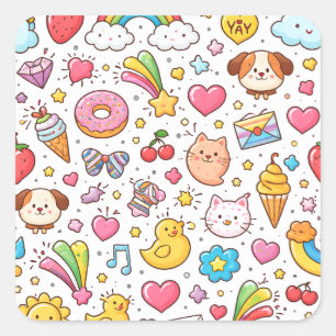 Sprinkle a Little Cute into Your Day! Square Sticker