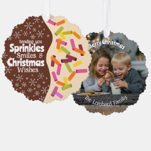 Sprinkle All the Way Photo Ornament Christmas Card