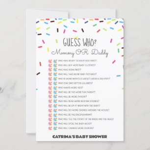 Sprinkle Baby Shower - Editable Name, 5x7 Invitation