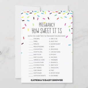 Sprinkle Baby Shower - Editable Name, 5x7 Invitation