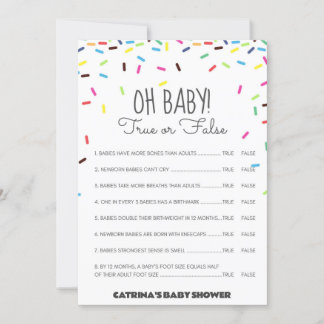 Sprinkle Baby Shower - Editable Name, 5x7 Invitation