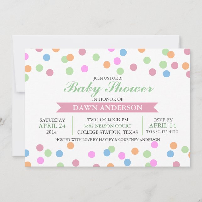 Sprinkle Baby Shower Invitation (Front)