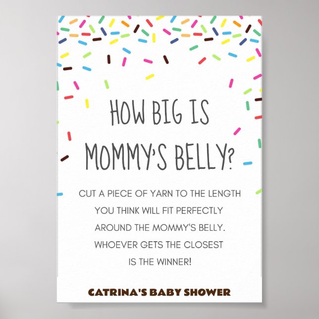 Sprinkle Baby Shower Party Sign (Front)