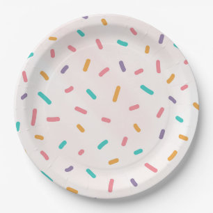 Sprinkle Birthday or Baby Shower Party Table Decor Paper Plate