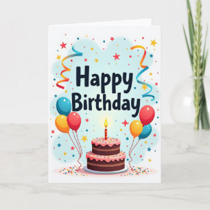 Sprinkle Cake Birthday Card
