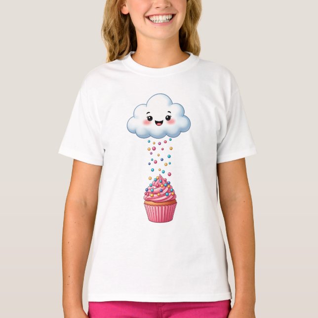 Sprinkle Cloud Cupcake Magic Kids T-Shirt (Front)