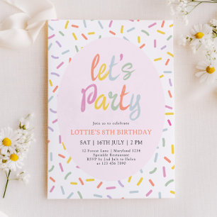 Sprinkle Confetti Birthday Invitation