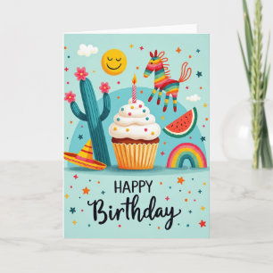 Sprinkle Cupcake Birthday Card