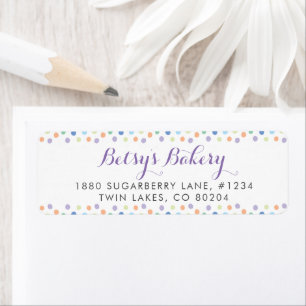 Sprinkle Dots Return Address Label