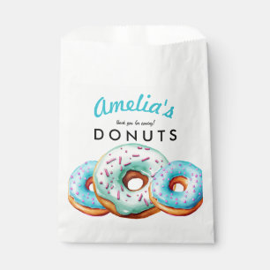 Sprinkle Doughnut Cute Blue Baby Shower Favour Bags