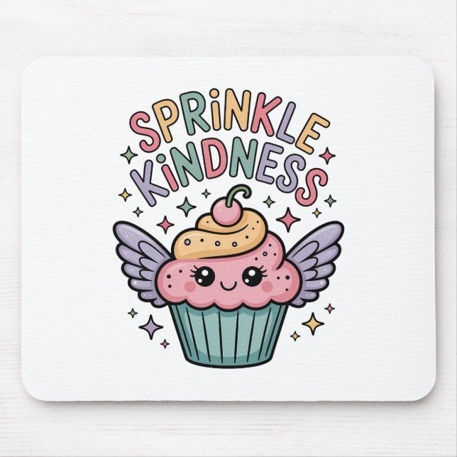Sprinkle Kindness | Cupcake Mouse Pad (Front)