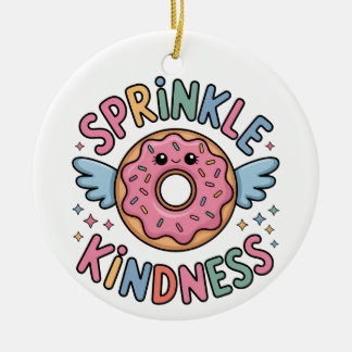 Sprinkle Kindness | Doughnut Ceramic Tree Decoration