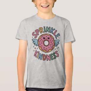 Sprinkle Kindness Doughnut Kids Tri-Blend Shirt
