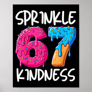 Sprinkle Kindness Family Matching Doughnut Ice-cre Poster
