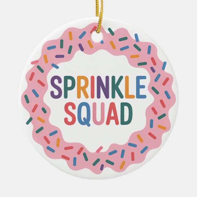 Sprinkle Squad | Baby Sprinkle Ceramic Tree Decoration (Front)