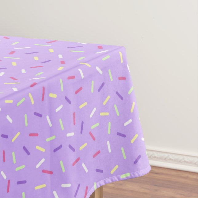 sprinkle tiled pattern party purple tablecloth (In Situ)