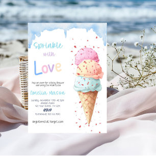 Sprinkle with Love Baby Shower Party Invitation