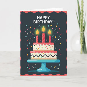 Sprinkled Birthday Cake Card