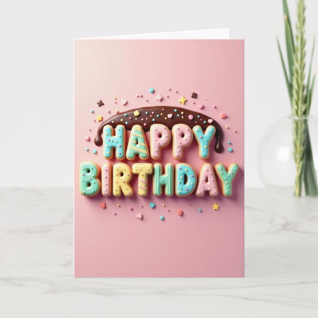 Sprinkled Birthday Fun Card (Front)