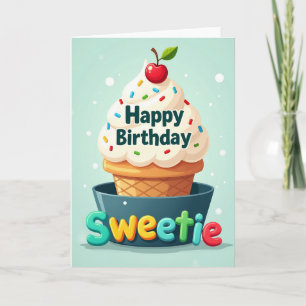 Sprinkled Cone Birthday Card