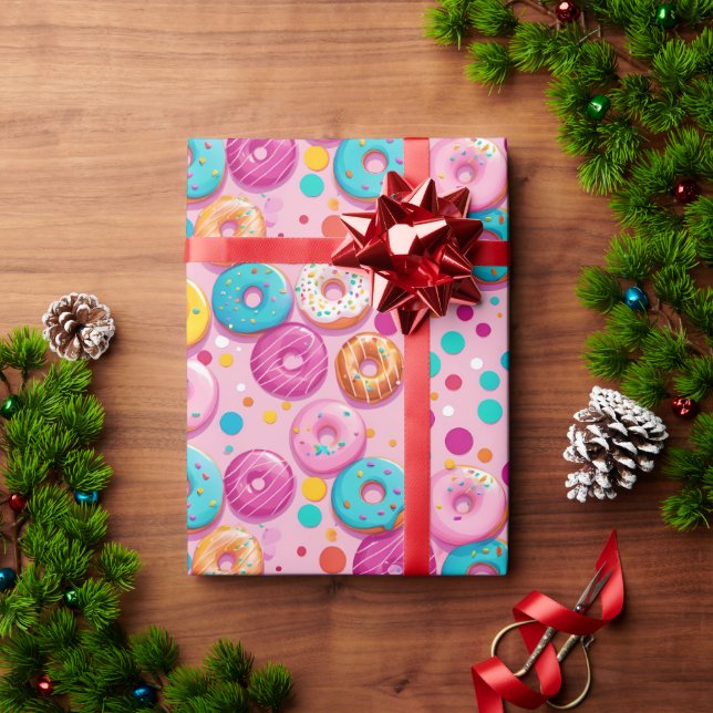 Sprinkled Delights Doughnut Wrapping Paper (Holiday Gift)
