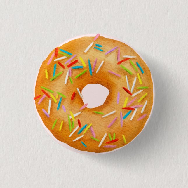 Sprinkled Doughnut Birthday Party Baby Shower Favo 3 Cm Round Badge (Front)