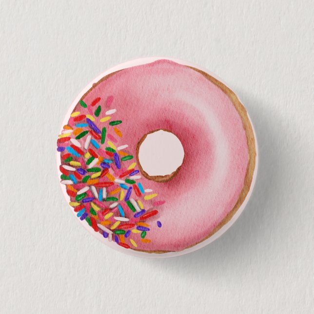 Sprinkled Doughnut Birthday Party Baby Shower Favo 3 Cm Round Badge (Front)