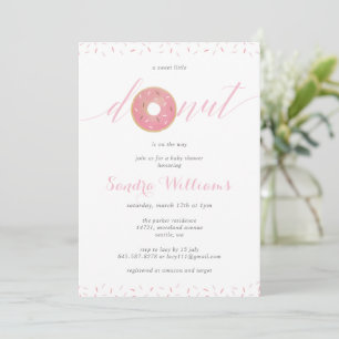 Sprinkled doughnut script baby shower Invitation_P Invitation
