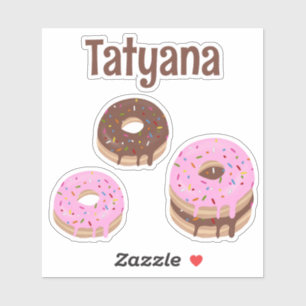 Sprinkled Doughnuts and Name Custom Vinyl Cut