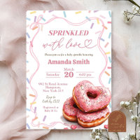 Sprinkled With Love Pink Doughnut Baby Shower