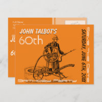 Sprinkler or Fireman 60th Birthday Save The Date