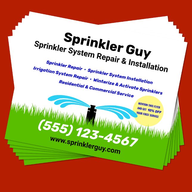 Sprinkler Repair and Installation Flyer (Creator Uploaded)