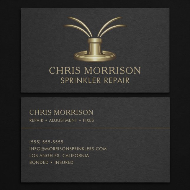 Sprinkler Repair Business Card (Creator Uploaded)