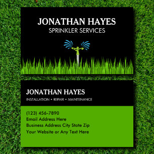 Sprinkler Services Custom Business Card