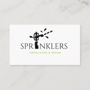 Sprinkler System Installation and Repair Business Card