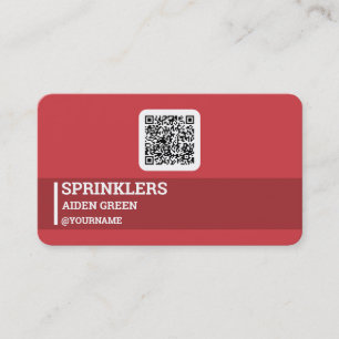 Sprinklers Irrigation Custom QR Business Card