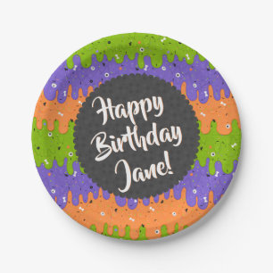 Sprinkles and Halloween Ice Cream Cone Paper Plate