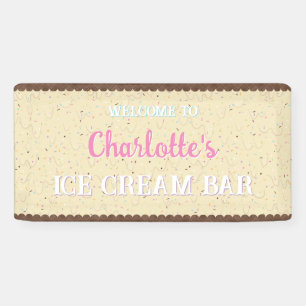 Sprinkles and Ivory Ice Cream  Banner