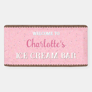 Sprinkles and Pink Ice Cream Banner