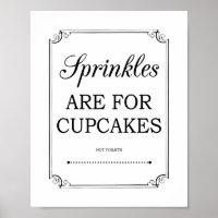 Sprinkles Are For Cupcakes Funny Bathroom Sign