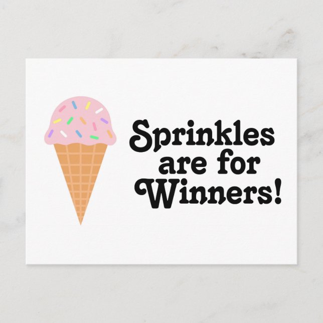 Sprinkles are for winners, Champ! Postcard (Front)