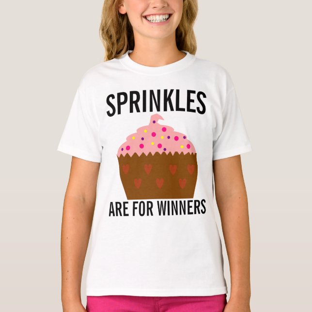Sprinkles are for winners, Kids Cupcake t-shirts (Front)
