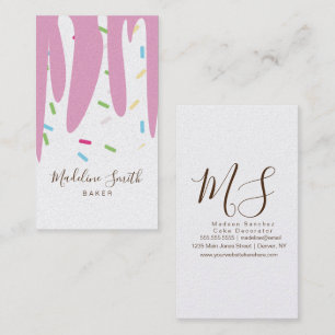 Sprinkles Bakery Ice Cream Frosting Dripping Busin Business Card
