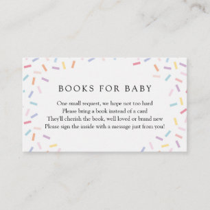 Sprinkles Books for Baby Request  Enclosure Card