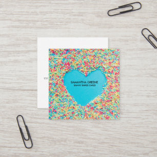 Sprinkles Business Card Colourful Sprinkle Heart