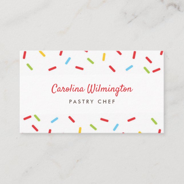 Sprinkles Colourful Bakery Desserts Catering Pastr Business Card (Front)