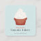 Sprinkles Cupcake Blue Bakery Square Business Card